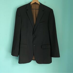 Luca Bertoni Woolmark New Wool Long Sport Coat Blazer Black 40 Tall Wedding